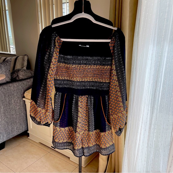 American Rag Pants - American Rag Cie Long Sleeve Smocked Romper M